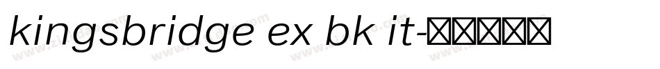kingsbridge ex bk it字体转换